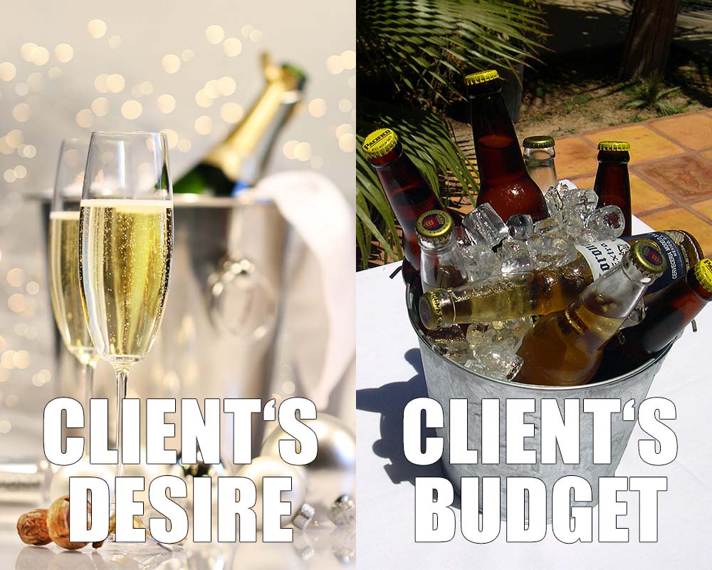 client desire vs. client budget